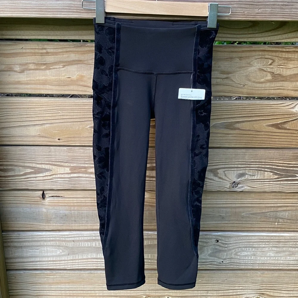 Lululemon Wunder Under Crop High-Rise Flocked - Picture 14 of 14